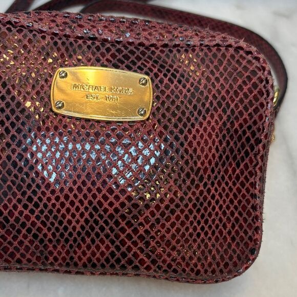 Michael Kors Python Leather Mini Crossbody Bag - Picture 4 of 16